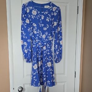Eliza J Blue Floral Dress